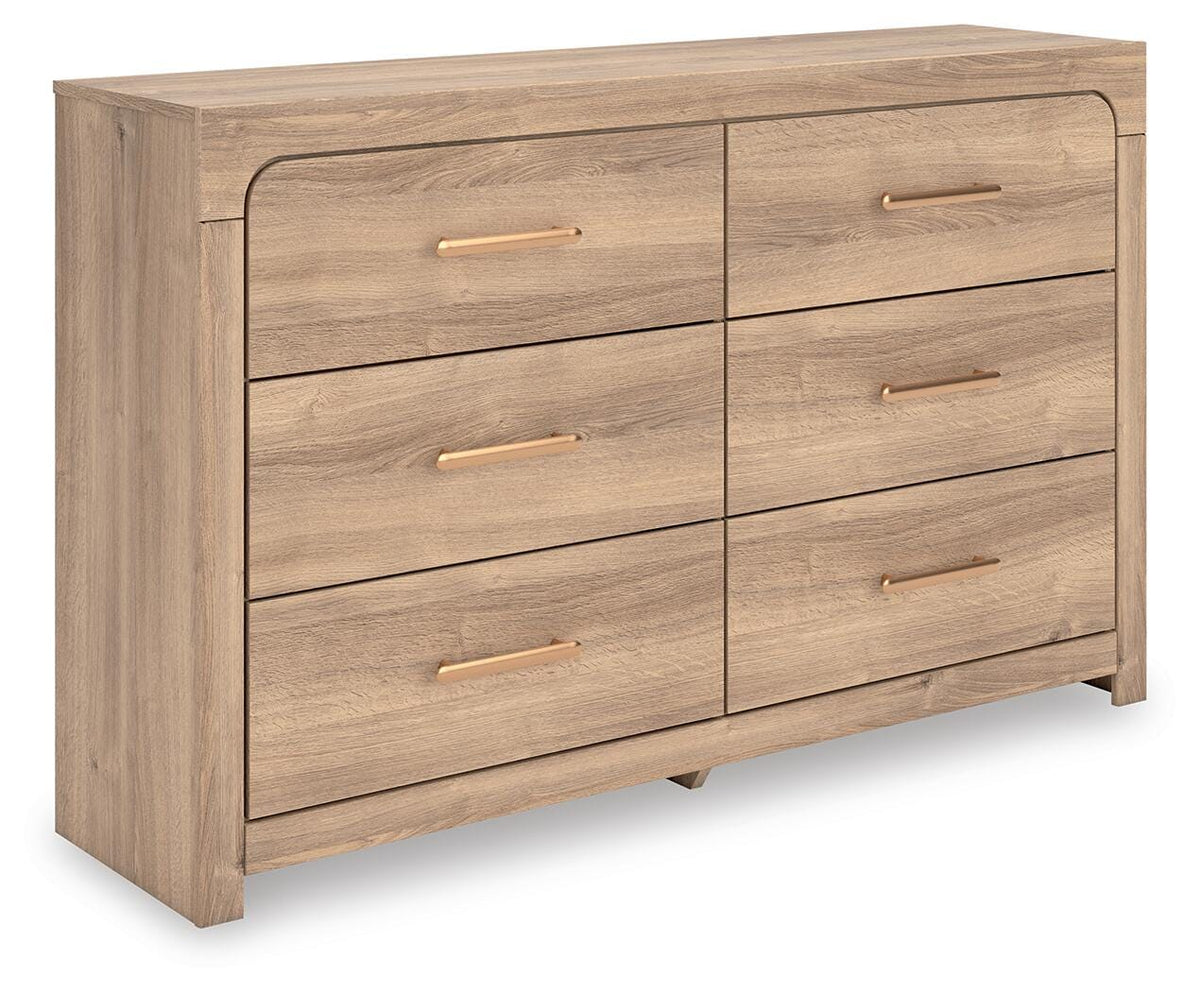 Kinlanni Dresser in Tan, angle view