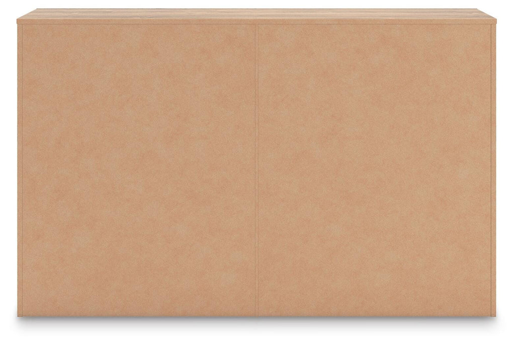 Kinlanni Dresser in Tan, back view