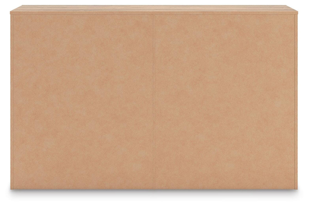 Kinlanni Dresser in Tan, back view
