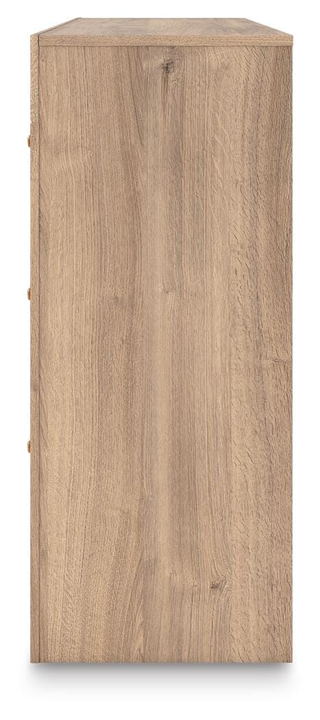 Kinlanni Dresser in Tan, side view