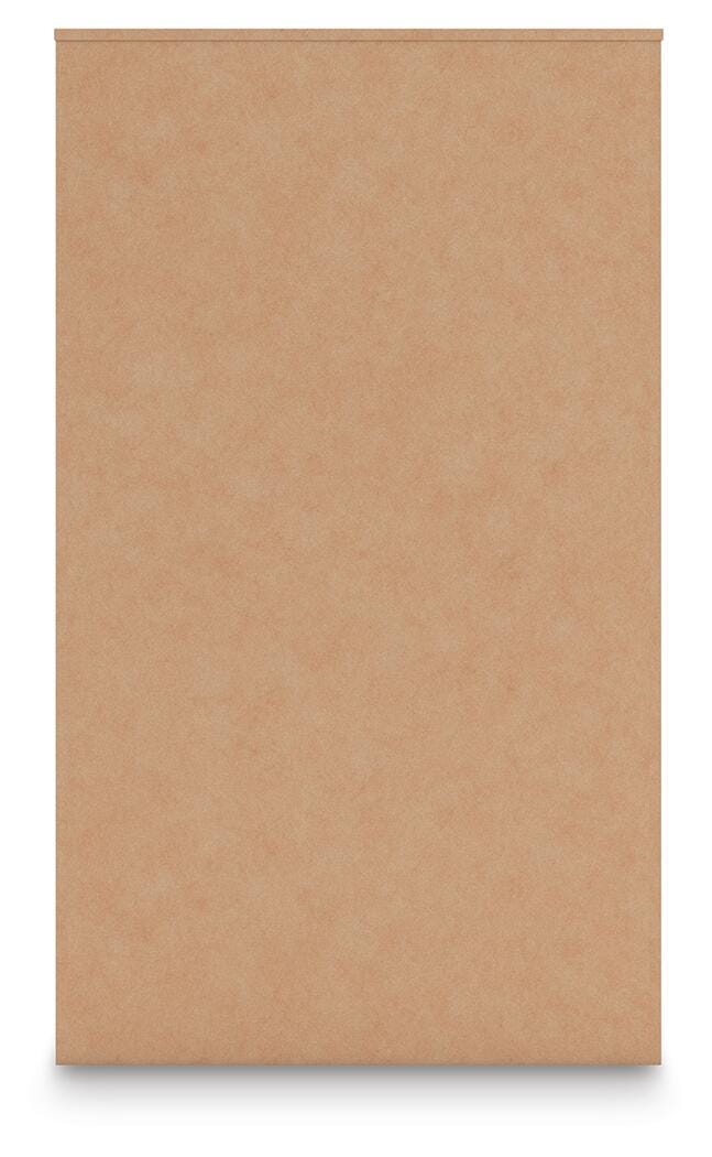 Kinlanni Chest of Drawers in Tan, back view