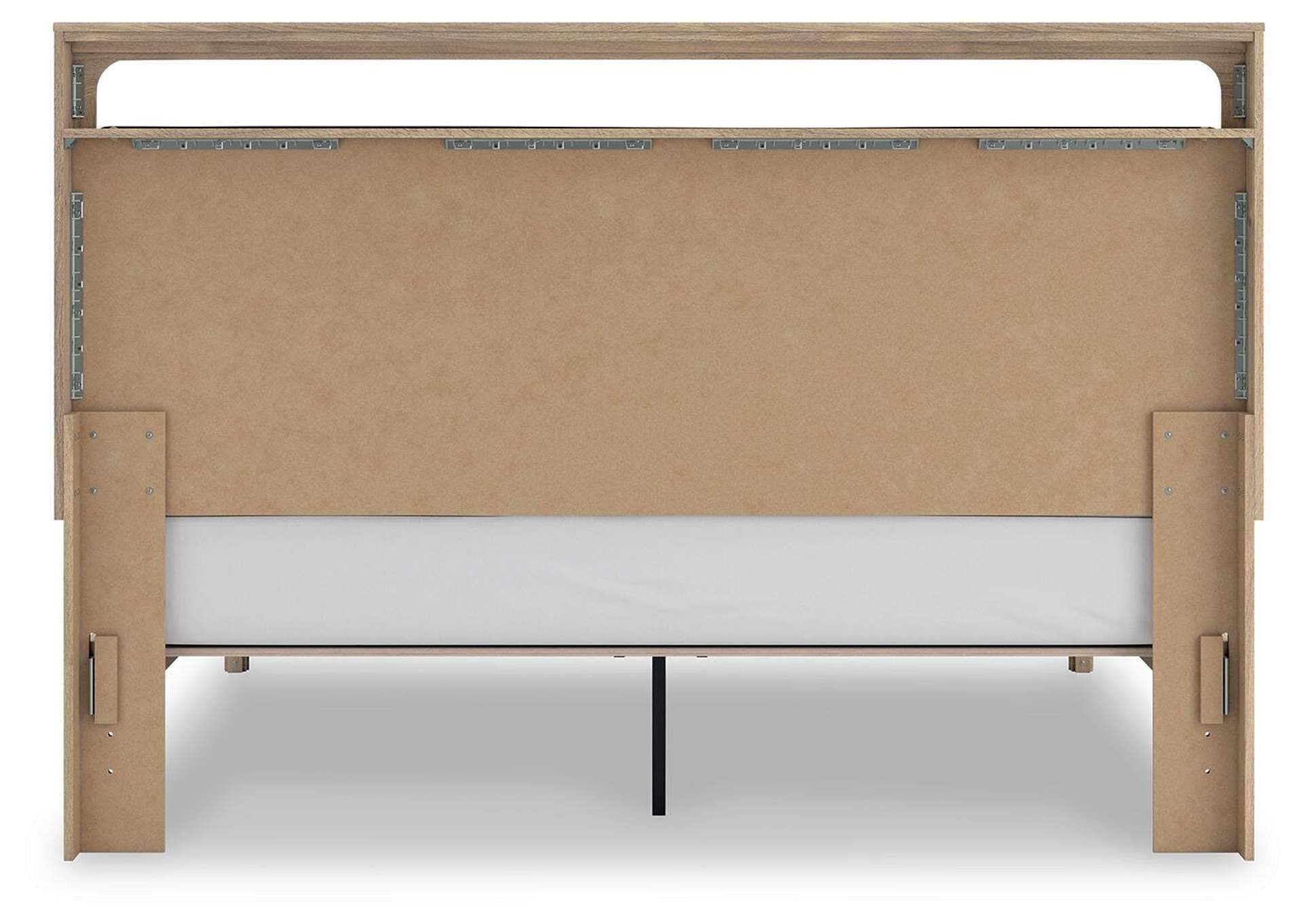 Hollymount King Upholstered Platform Bed, Dresser and Chest