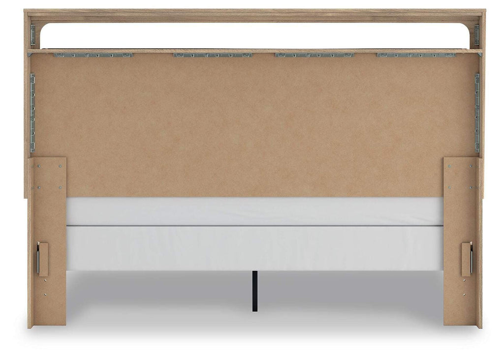 Hollymount King Upholstered Panel Bed, Dresser and Chest