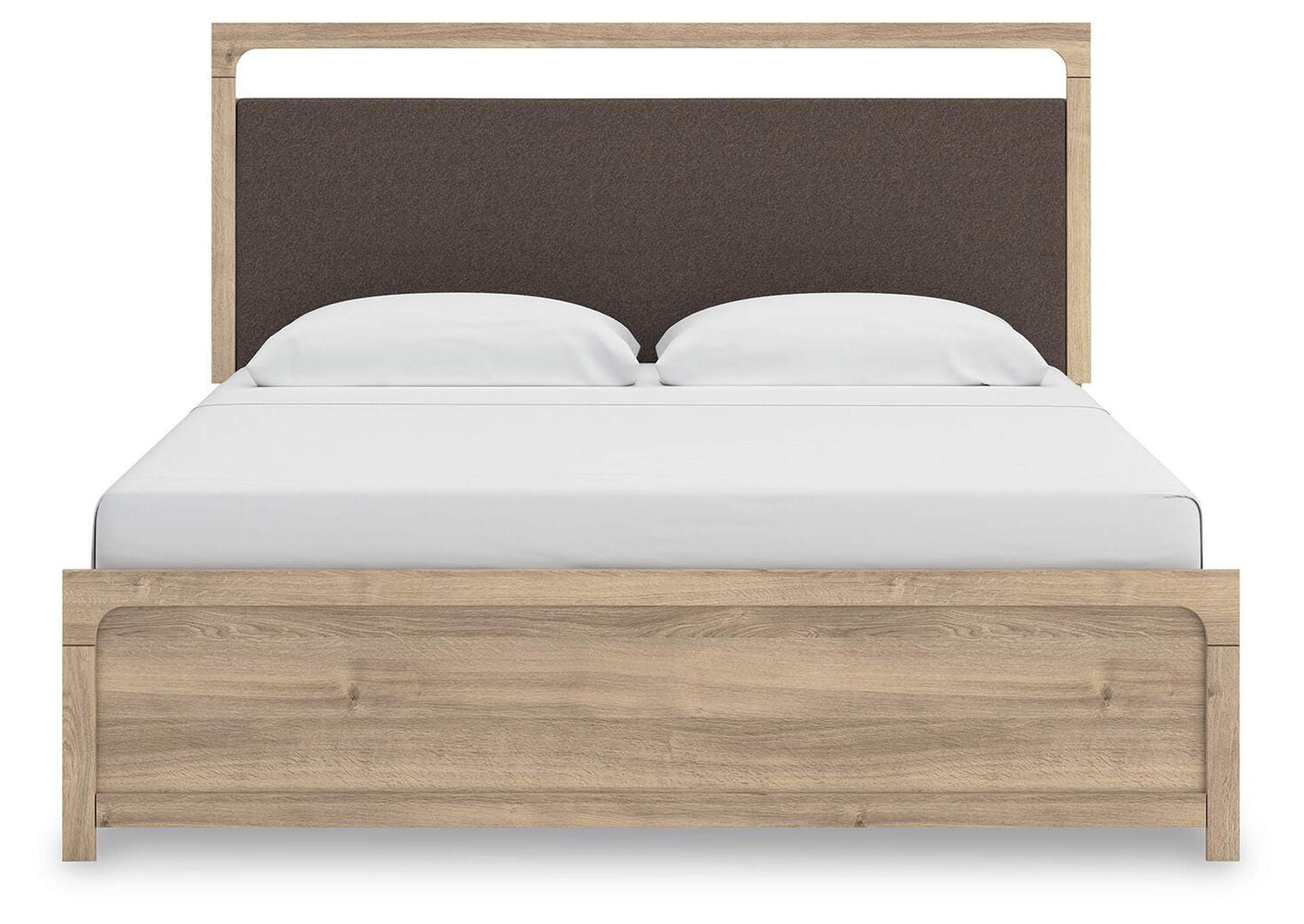 Hollymount King Upholstered Panel Bed, Dresser and Chest