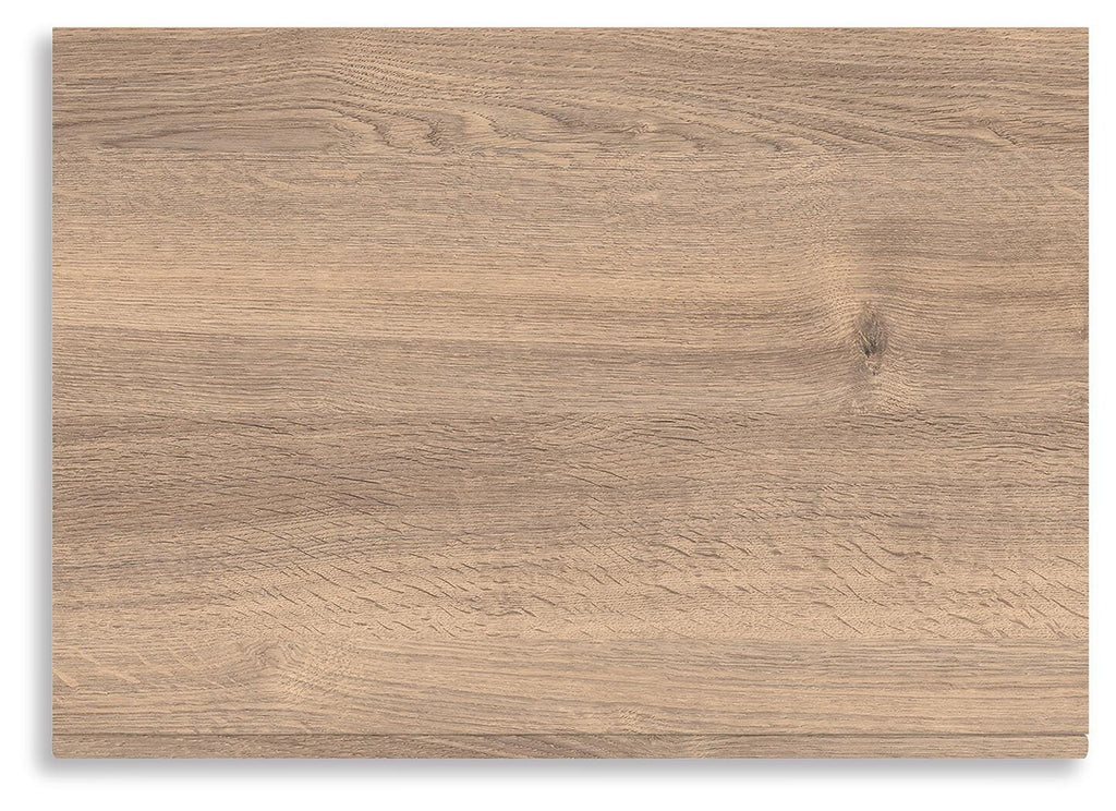 Kinlanni Nightstand in Tan, top view