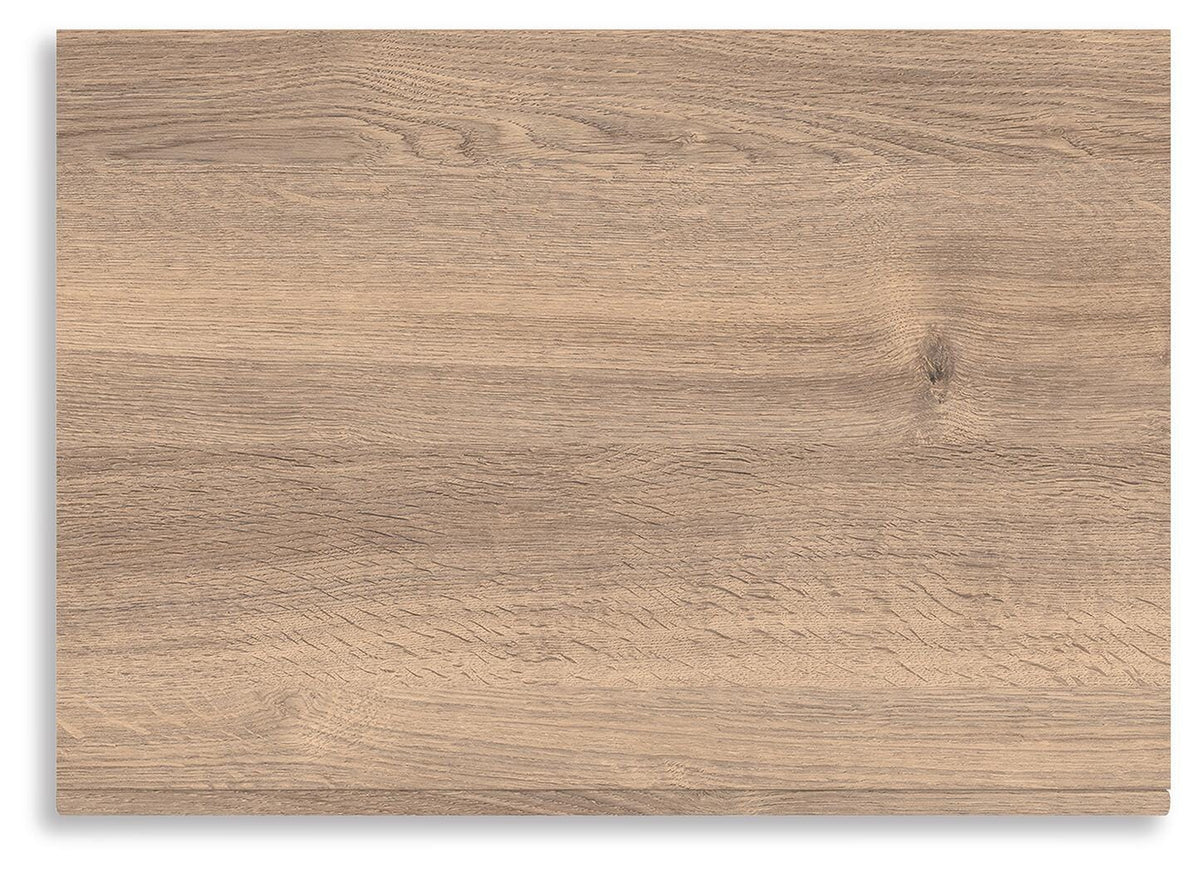 Kinlanni Nightstand in Tan, top view