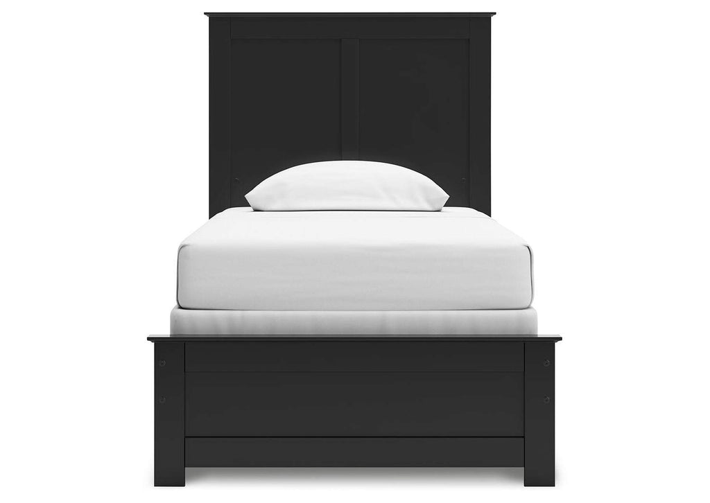 Maribel Twin Panel Bed and Dresser front view