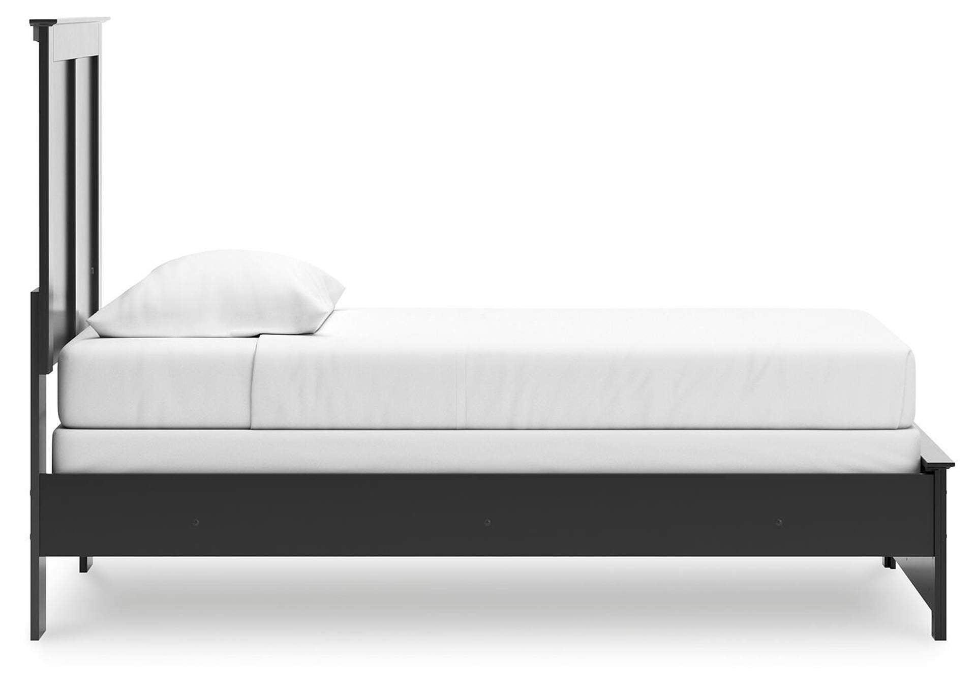 Maribel Twin Panel Bed and Dresser side view