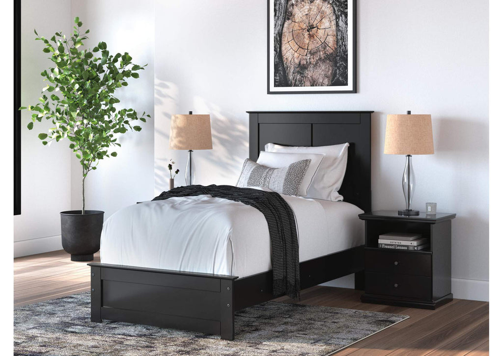 Maribel Twin Panel Bed, Dresser, Mirror and 2 Nightstands