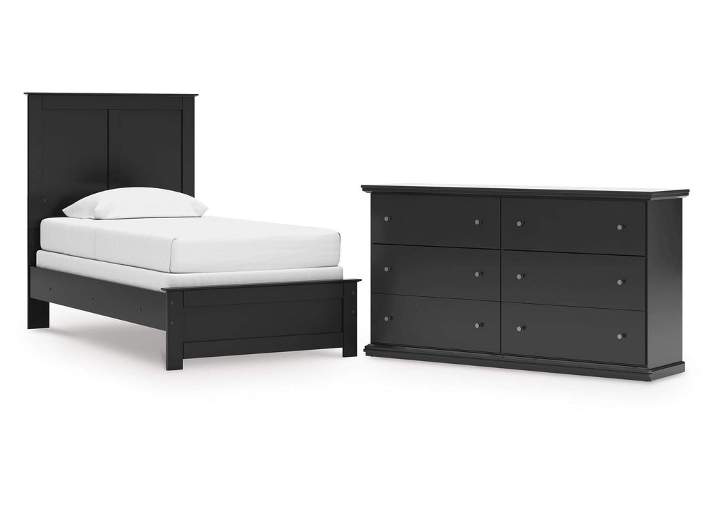 Maribel Twin Panel Bed and Dresser