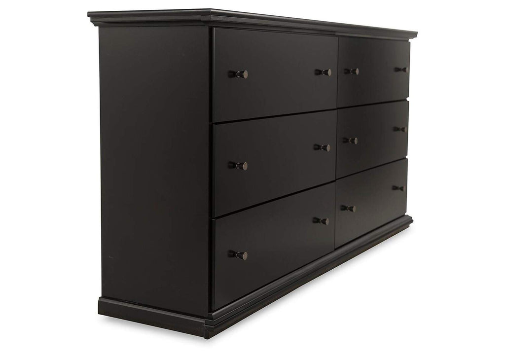 Maribel Queen Panel Bed, Dresser and Nightstand angled view