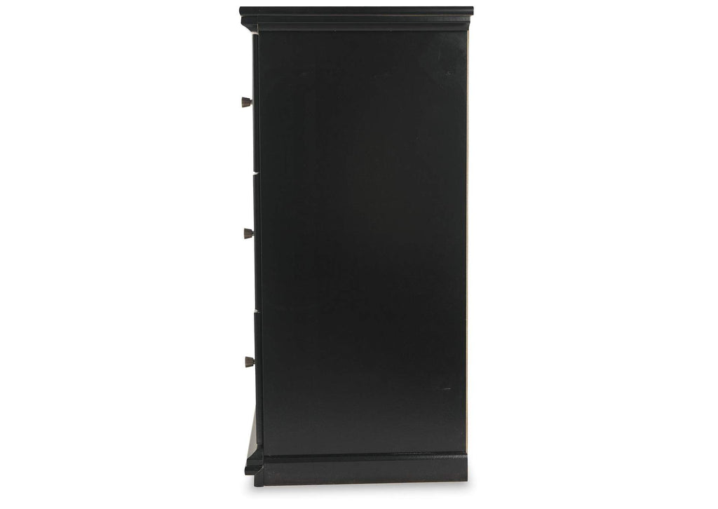 Maribel King Panel Bed and Dresser side view