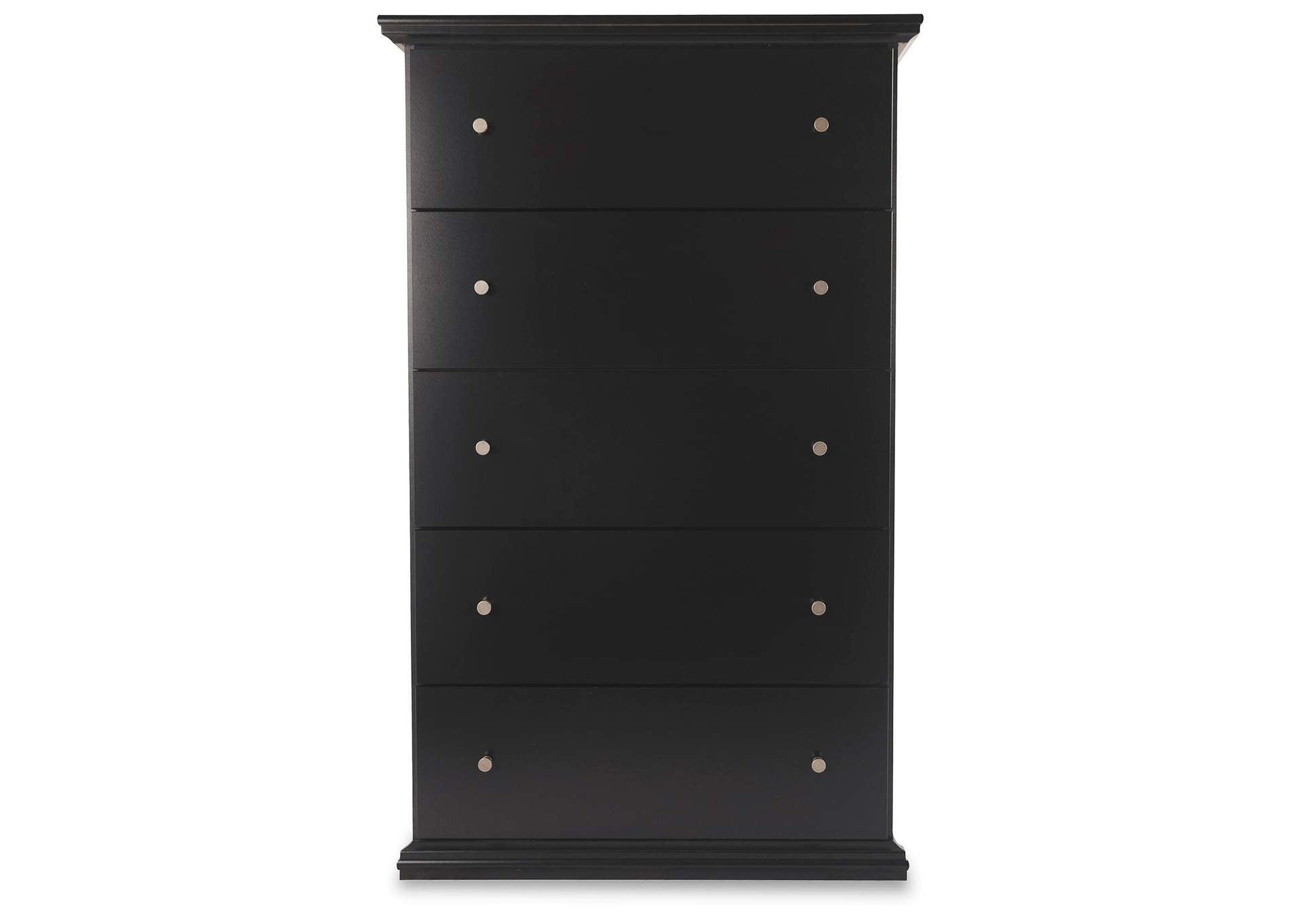Maribel King Panel Bed, Dresser, Mirror, Chest and 2 Nightstands front view