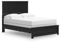 Maribel Full Panel Bed in Black, angle view