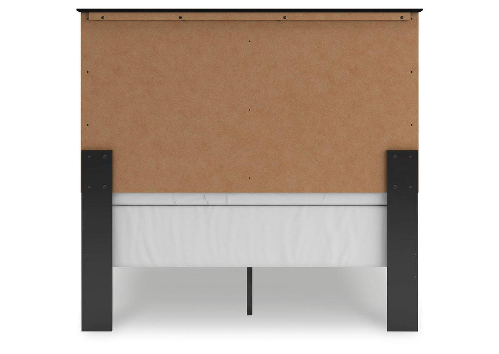 Maribel Full Panel Bed with Mirrored Dresser