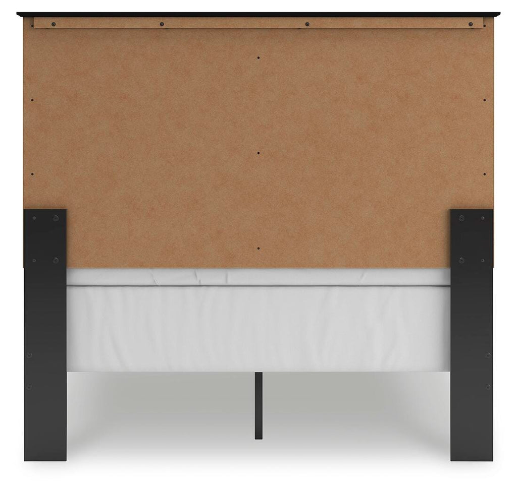Maribel Full Panel Bed in Black, back view