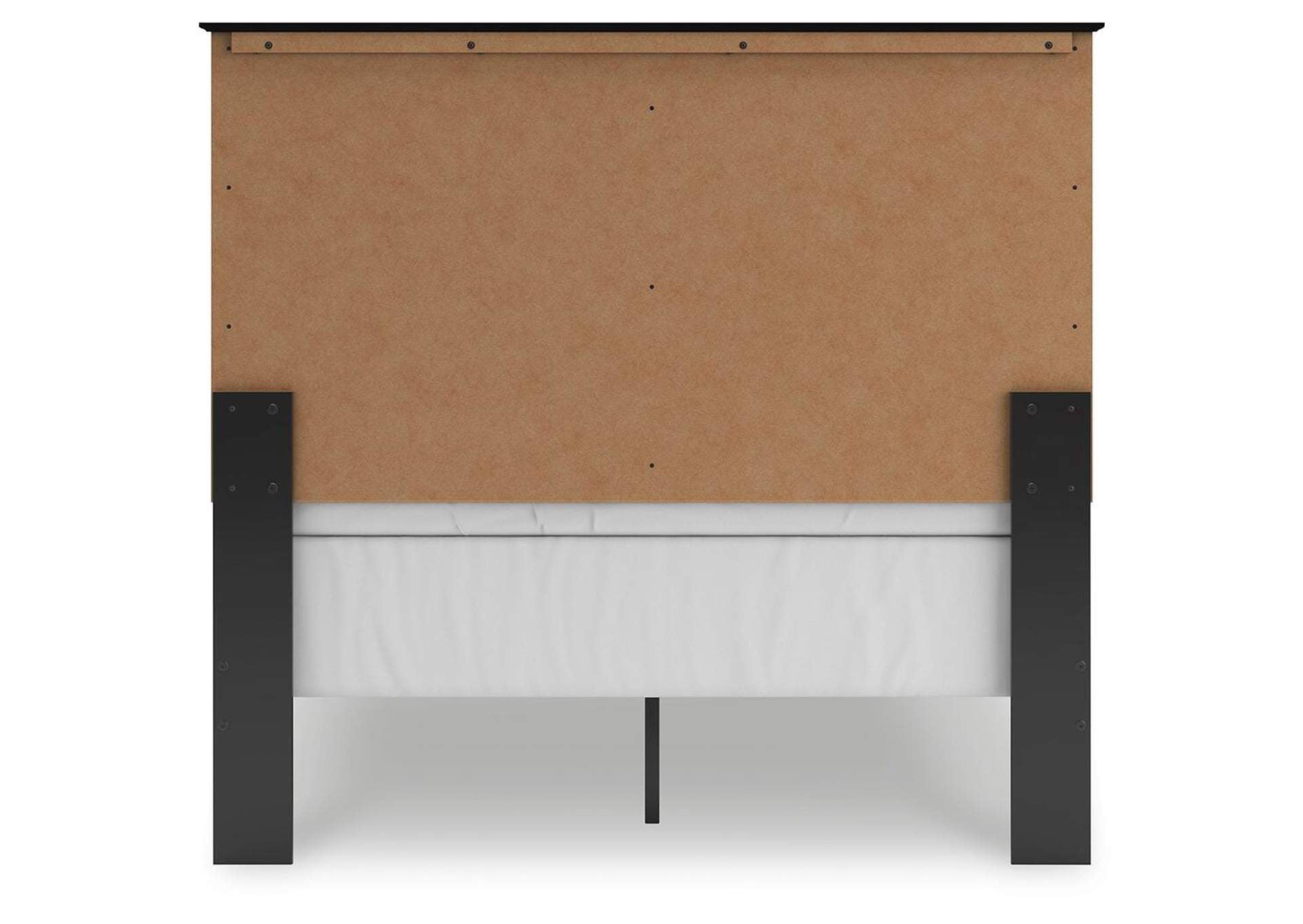 Maribel Full Panel Bed with Mirrored Dresser and Chest
