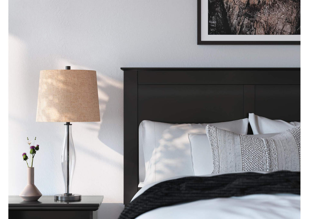 Maribel Full Panel Bed with Mirrored Dresser detail