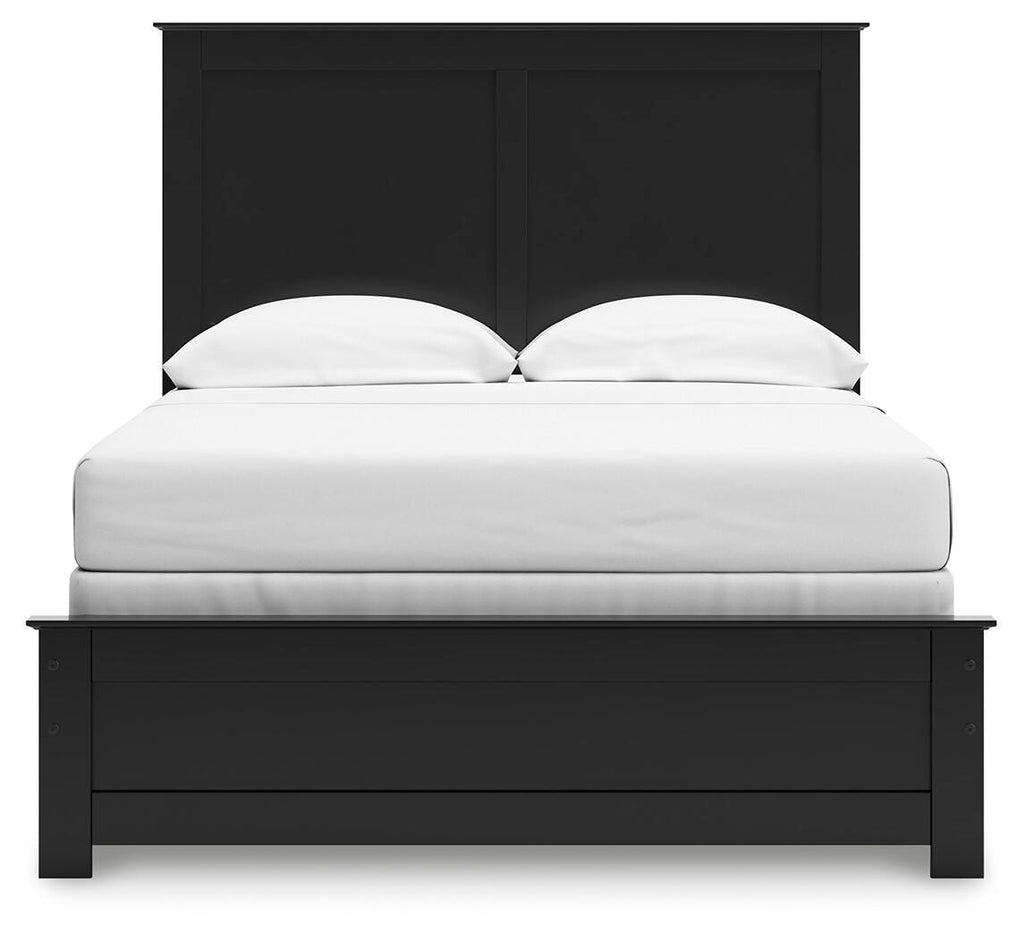 Maribel Full Panel Bed in Black, front view