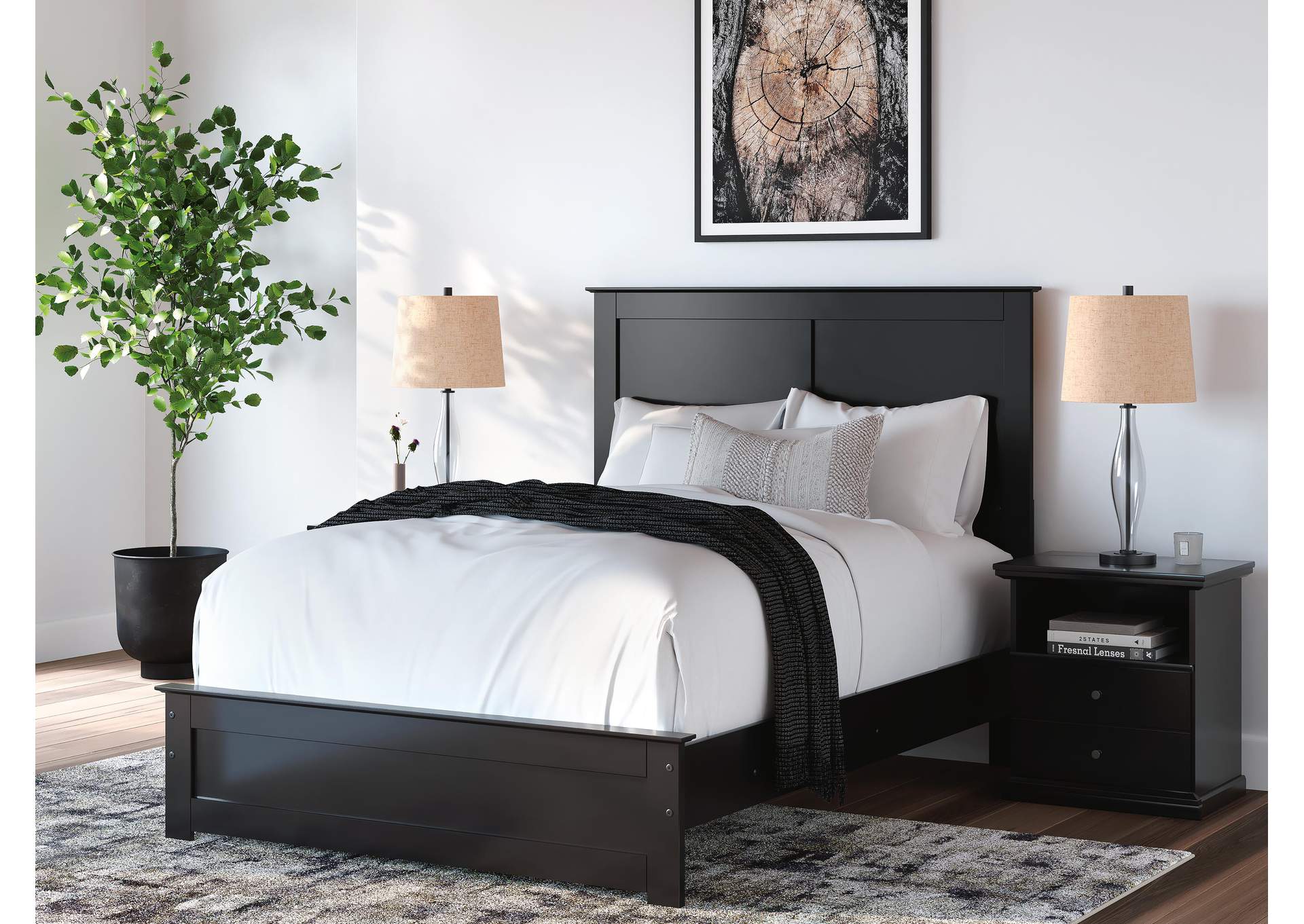 Maribel Full Panel Bed, Dresser, Mirror, Chest and 2 Nightstands