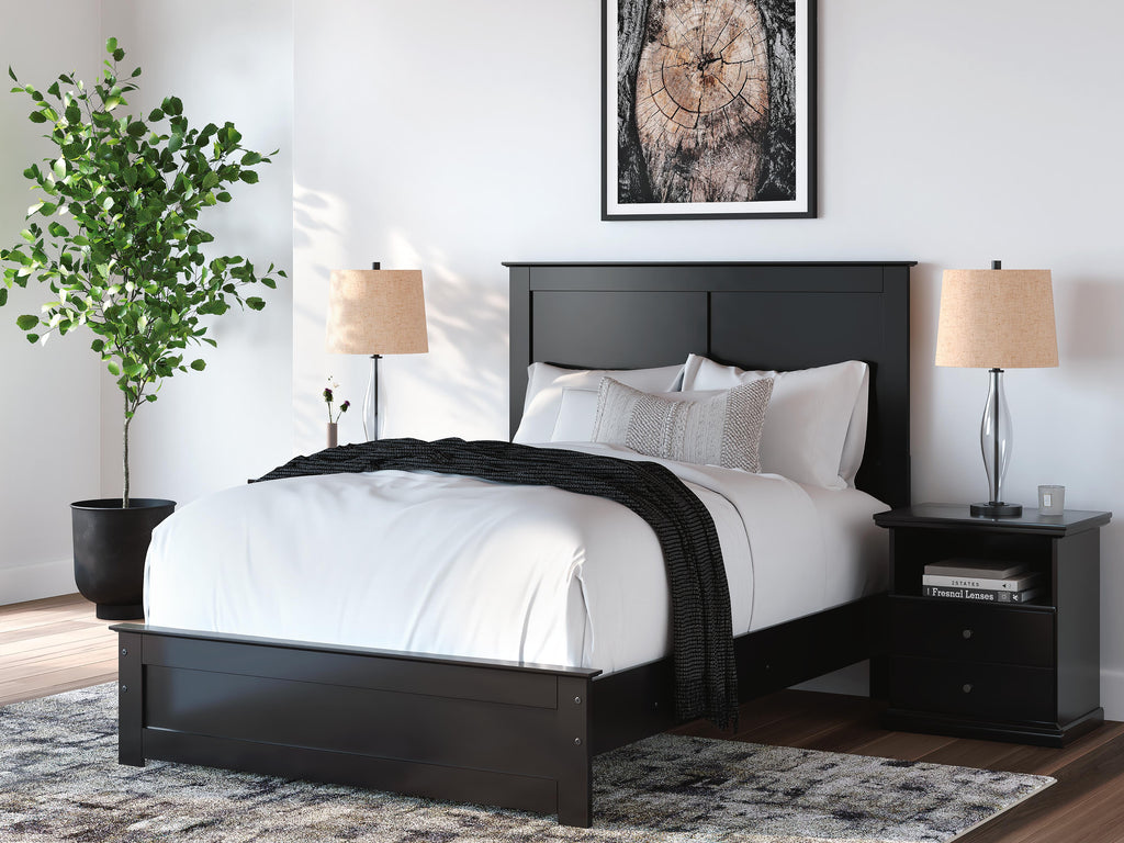 Maribel Full Panel Bed in Black, alternate view 2