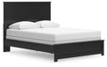 Maribel Queen Panel Bed in Black, angle view