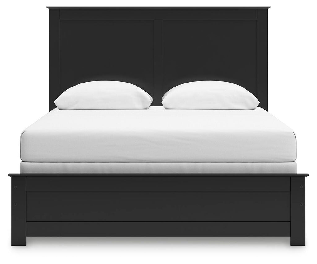 Maribel Queen Panel Bed in Black, front view