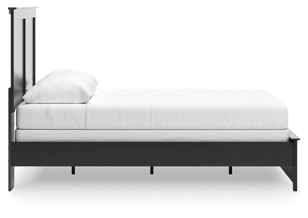Maribel Queen Panel Bed, Dresser, Mirror and 2 Nightstands side view
