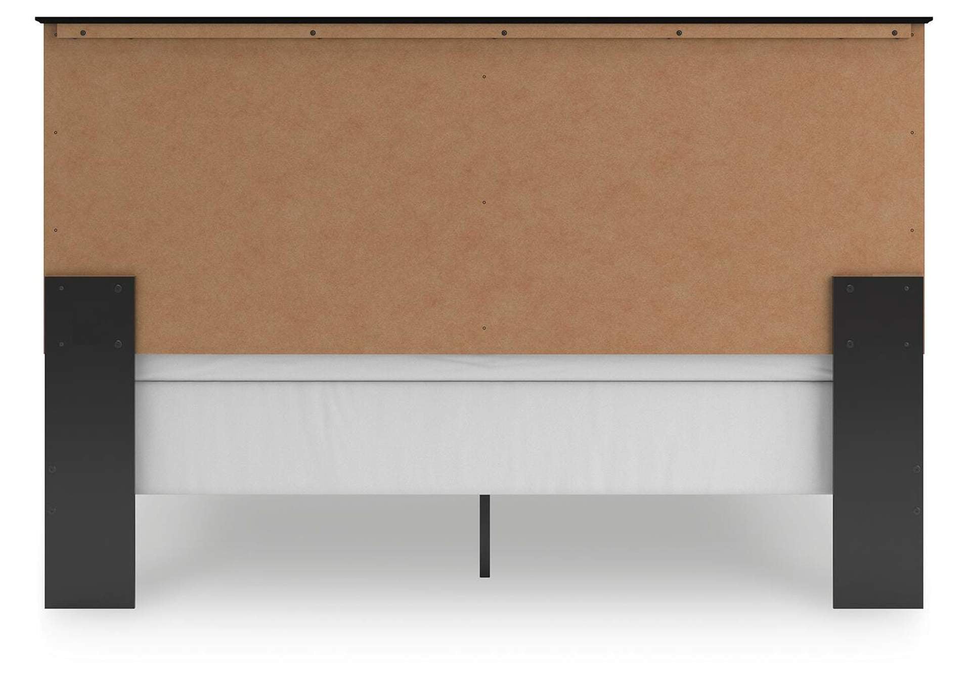 Maribel King Panel Bed with Mirrored Dresser