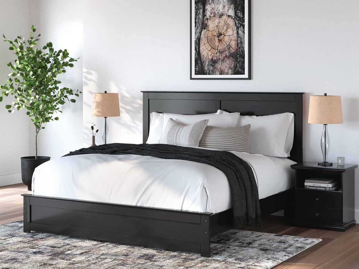 Maribel King Panel Bed in Black