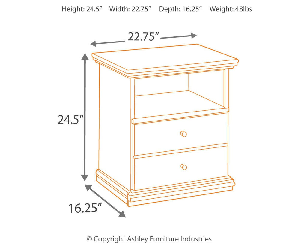 Maribel Nightstand in Black, alternate view 4