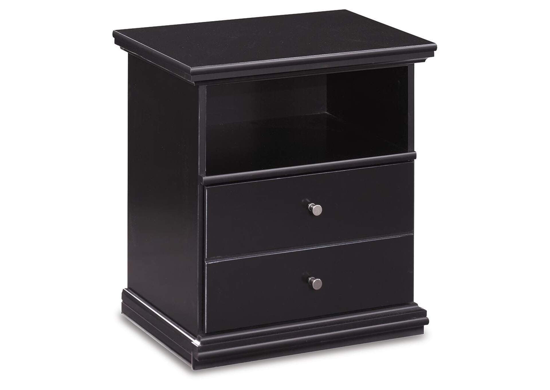 Maribel King Panel Bed with Mirrored Dresser and Nightstand
