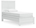 Bostwick Shoals Twin Panel Bed in White, angle view