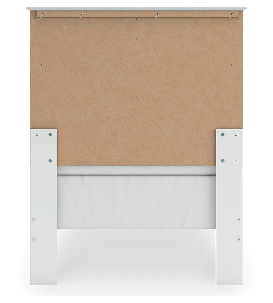 Bostwick Shoals Twin Panel Bed in White, back view
