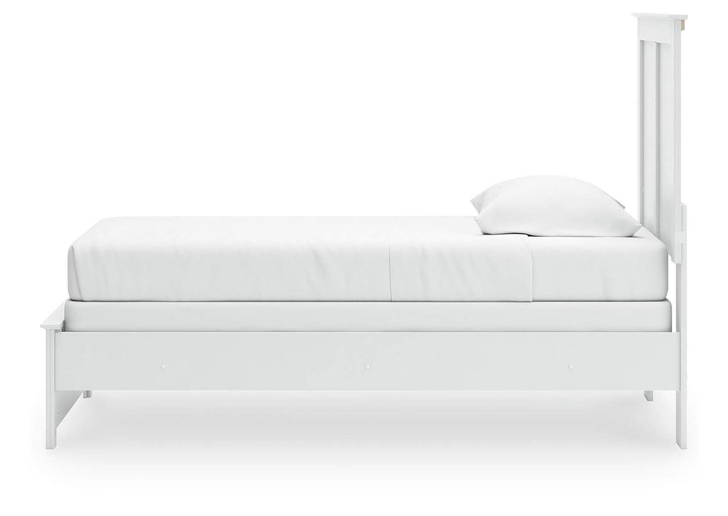 Bostwick Shoals Twin Panel Bed, Dresser and Nightstand side view