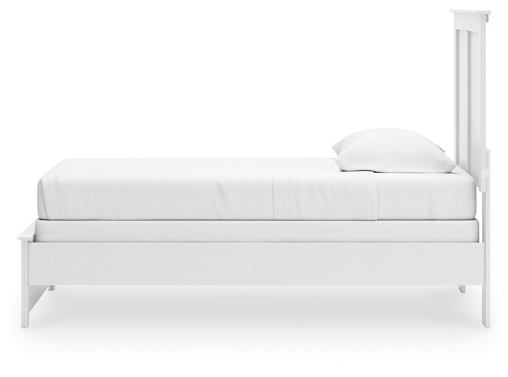 Bostwick Shoals Twin Panel Bed in White, alternate side view