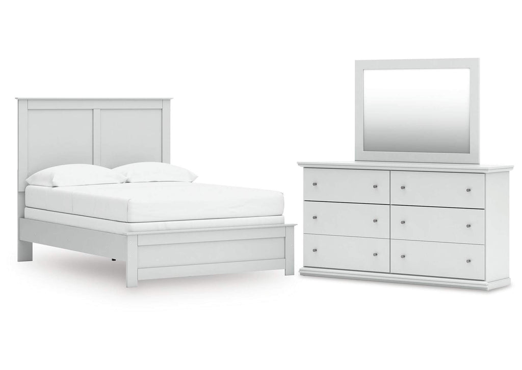 Bostwick Shoals Full Panel Bed with Mirrored Dresser