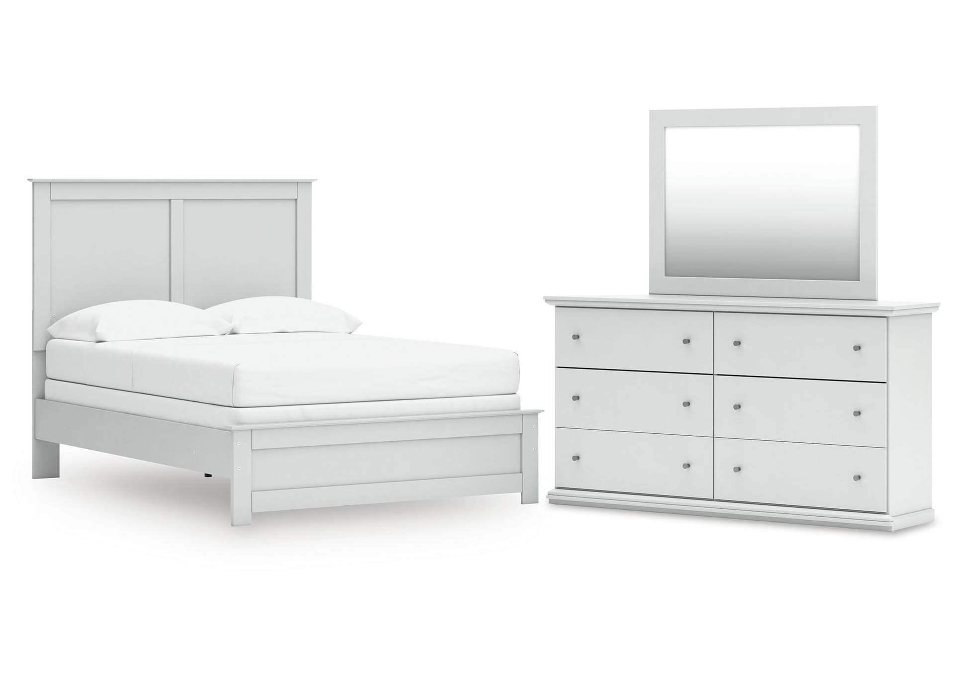 Bostwick Shoals Full Panel Bed with Mirrored Dresser