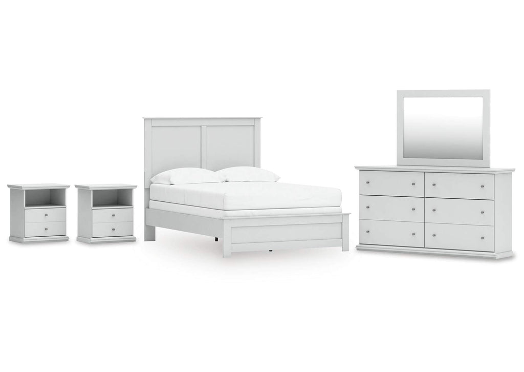 Bostwick Shoals Full Panel Bed, Dresser, Mirror and 2 Nightstands