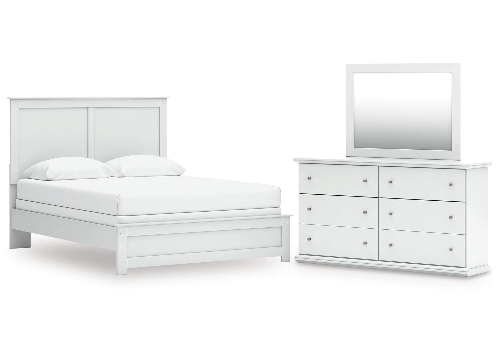 Bostwick Shoals Queen Panel Bed with Mirrored Dresser