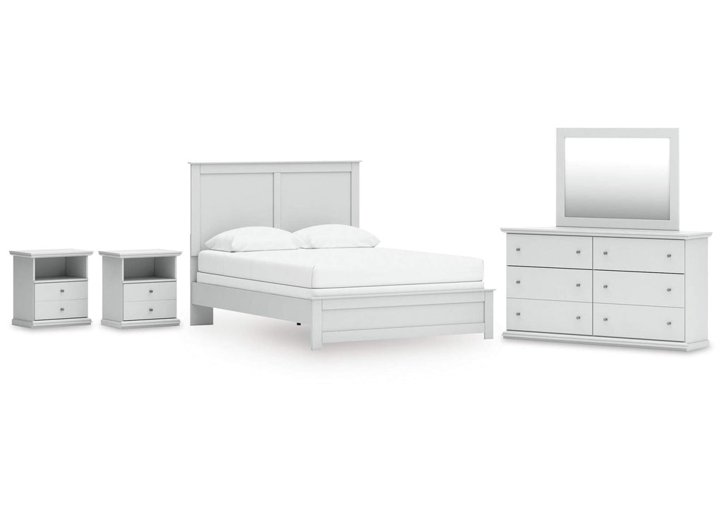 Bostwick Shoals Queen Panel Bed, Dresser, Mirror and 2 Nightstands