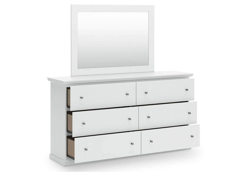 Bostwick Shoals Twin Panel Bed, Dresser, Mirror, Chest and 2 Nightstands angled view