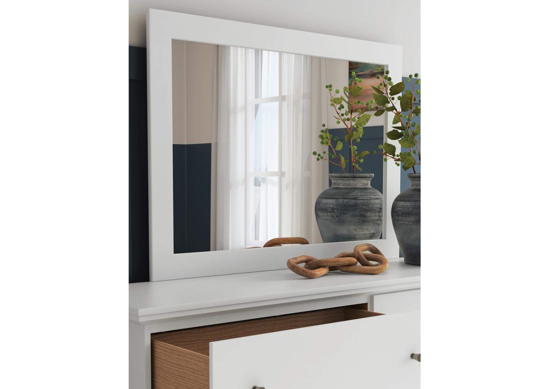 Bostwick Shoals Twin Panel Bed, Dresser, Mirror, Chest and 2 Nightstands detail