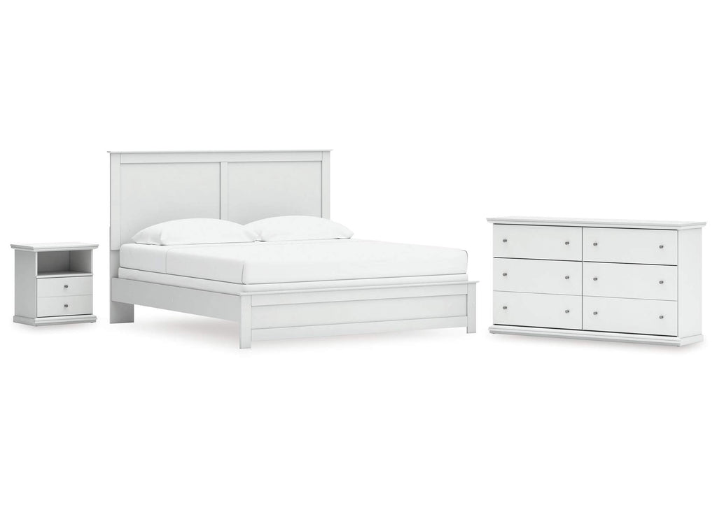 Bostwick Shoals King Panel Bed, Dresser and Nightstand