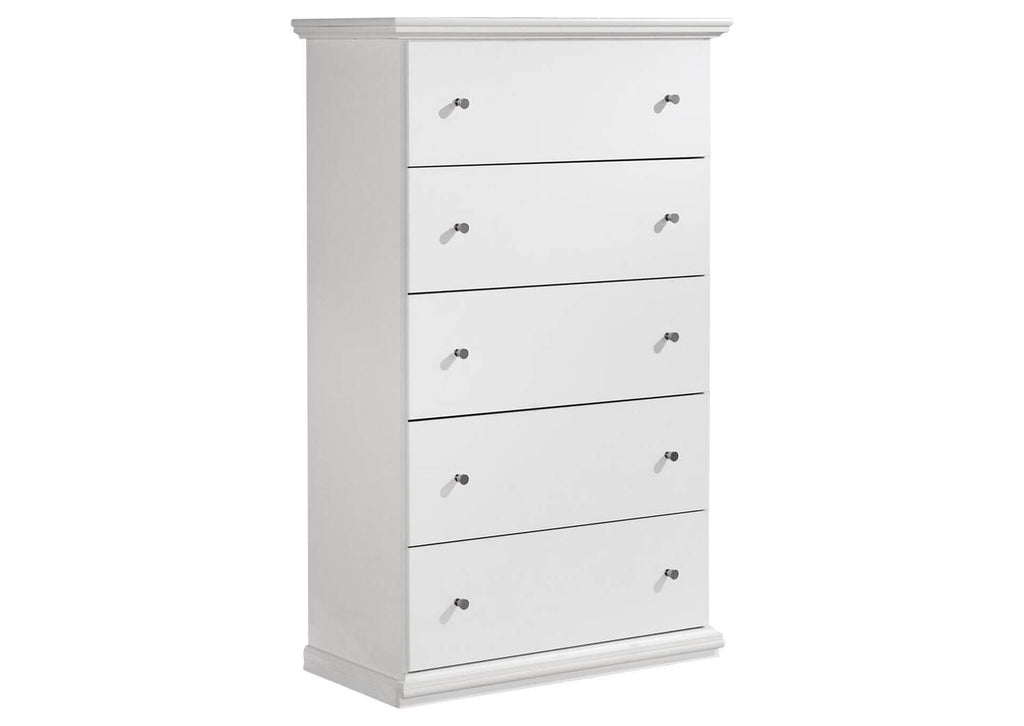Bostwick Shoals Twin Panel Bed with Mirrored Dresser and Chest angled view