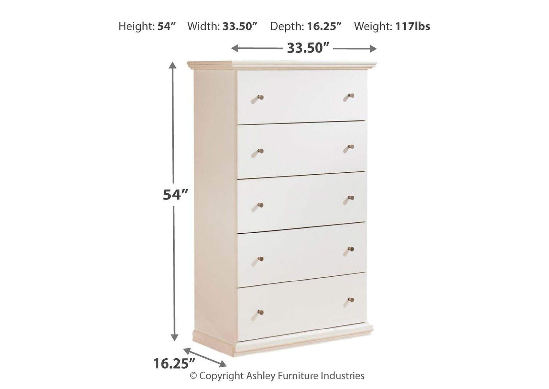 Bostwick Shoals King Panel Bed, Dresser, Mirror, Chest and 2 Nightstands dimensions