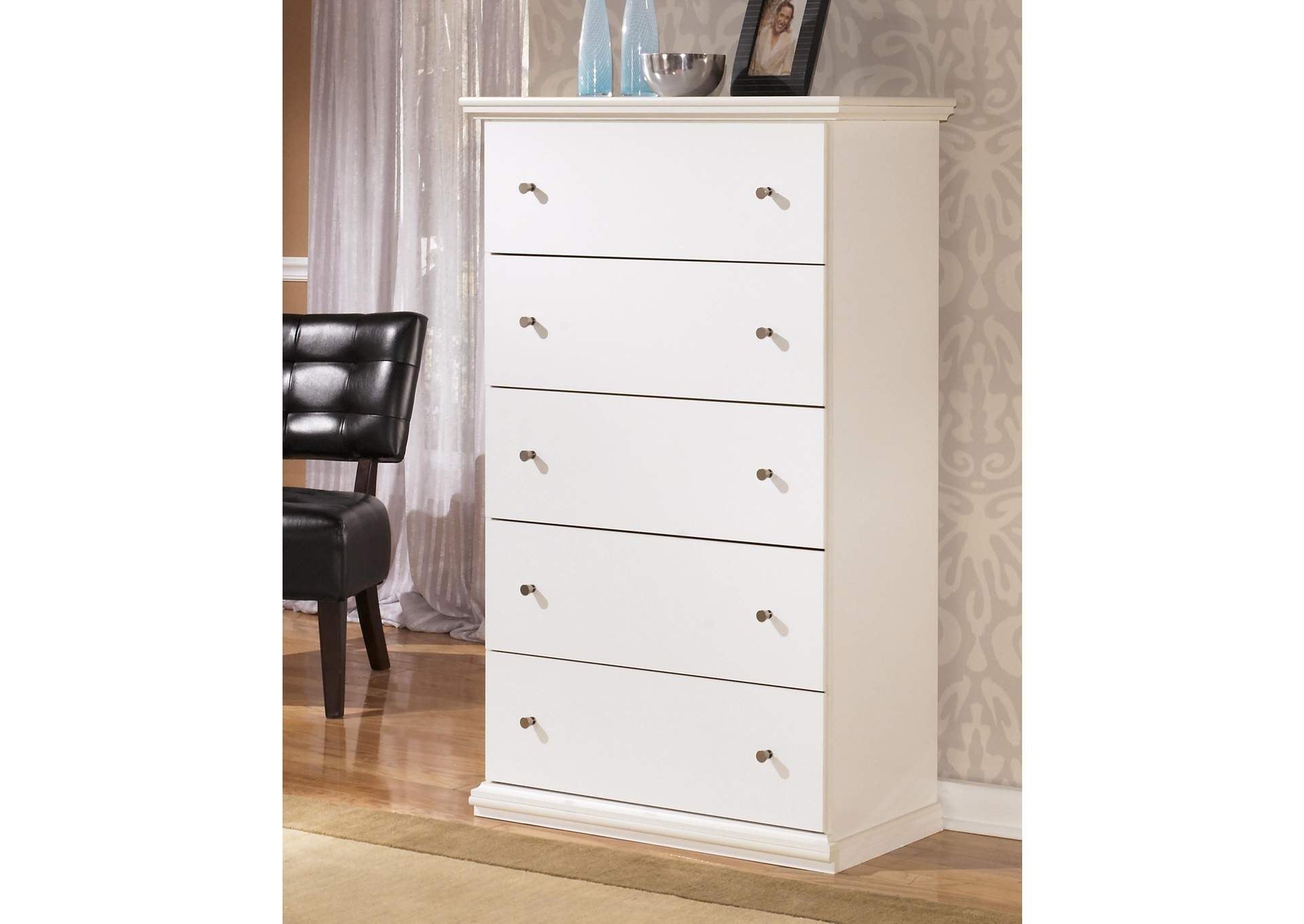 Bostwick Shoals King Panel Bed, Dresser, Mirror, Chest and 2 Nightstands