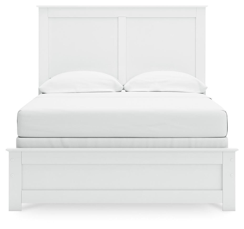Bostwick Shoals Full Panel Bed in White, front view