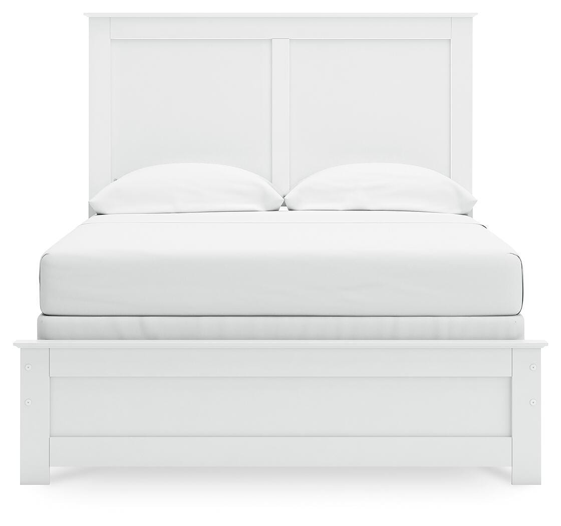 Bostwick Shoals Full Panel Bed in White, front view