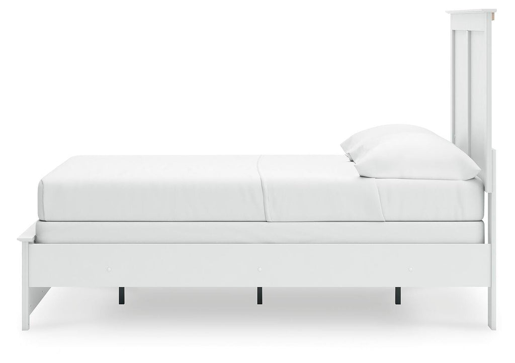 Bostwick Shoals Full Panel Bed in White, alternate side view